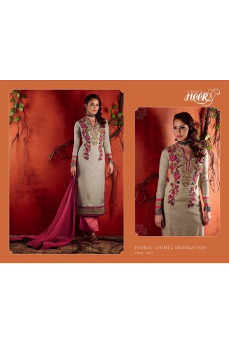 5607 GREY AND PINK KIMORA HEER PARTY WEAR SALWAR KAMEEZ SUIT 5607 GREY AND PINK KIMORA HEER PARTY WEAR SALWAR KAMEEZ SUIT