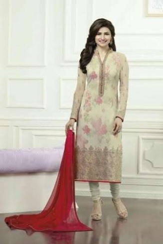 Beige Indian Suit Punjabi Party Wear Dress