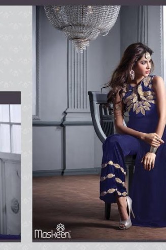 M20003 BLUE  MASKEEN GEORGETTE BY MAISHA PARTY WEAR SUIT