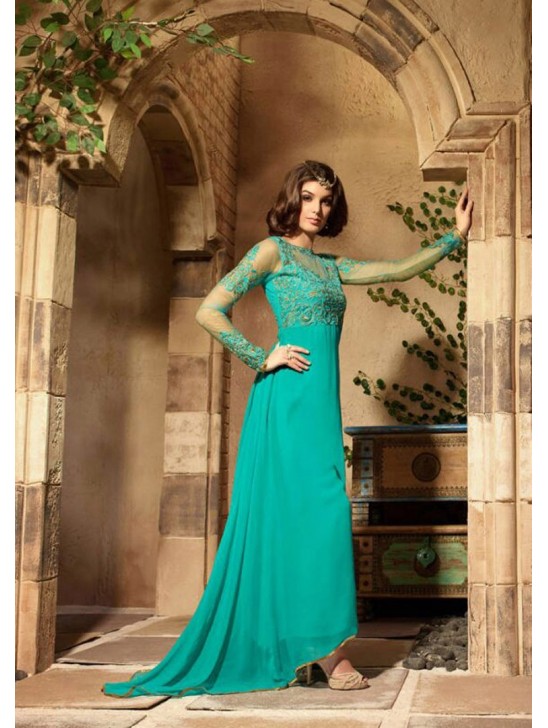 Turquoise Anarkali Suit Maisha Designer Dress Turquoise Anarkali Suit Maisha Designer Dress