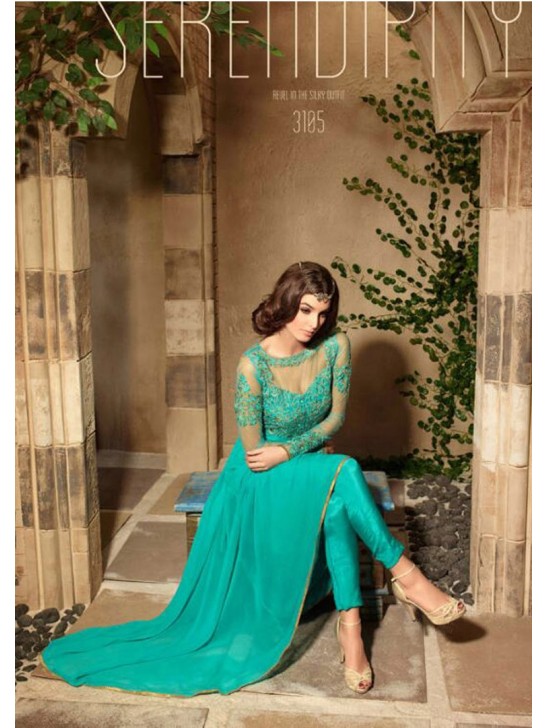 Turquoise Anarkali Suit Maisha Designer Dress Turquoise Anarkali Suit Maisha Designer Dress
