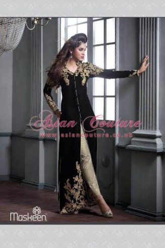 ZM2606 BLACK MASKEEN MAISHA DESIGNER SUIT