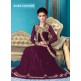 Purple Indian Ethnic Gown Elegant Evening Dress