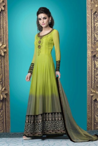 Green Anarkali Gown Indian Wedding Suit