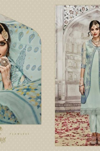SJ5003 BLUE SAJAWAT MUMTAZ-2 EMBROIDERED SALWAR KAMEEZ