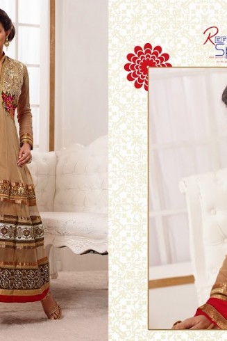 Red SAINX-BEAUTY HOT WEDDING WEAR HEAVY EMBROIDERED DRESS