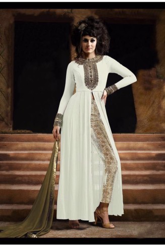 White Indian Ethnic Salwar Suit