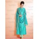 LIMPET SHELL BLUE ELEGANT NAIRRA NAKKASHI STRAIGHT CUT SUIT LIMPET SHELL BLUE ELEGANT NAIRRA NAKKASHI STRAIGHT CUT SUIT