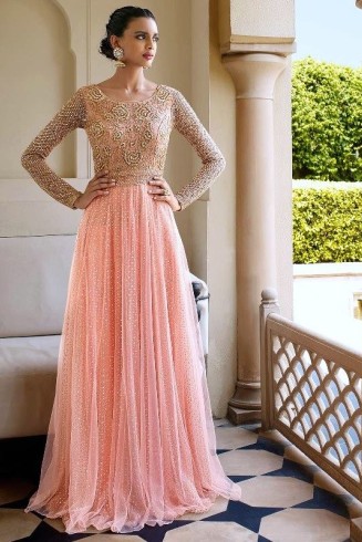 Peach Indian Lehenga Dress