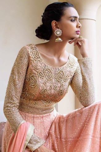 Peach Indian Lehenga Dress