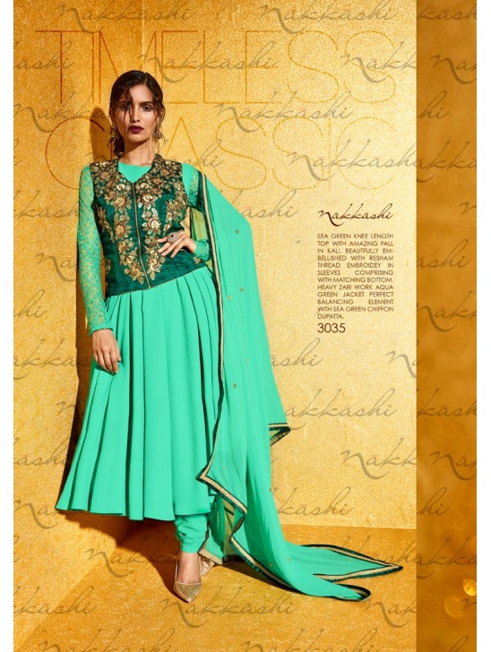 GREEN PAKISTANI DESIGNER WEDDING FROCK SUIT GREEN PAKISTANI DESIGNER WEDDING FROCK SUIT