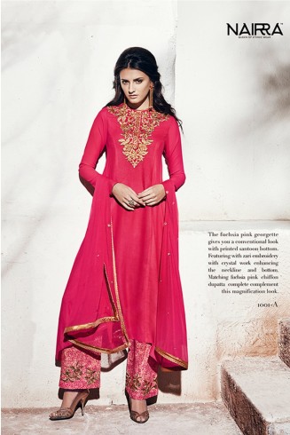 FUCHSIA PINK PARTY WEAR SALWAR SUIT