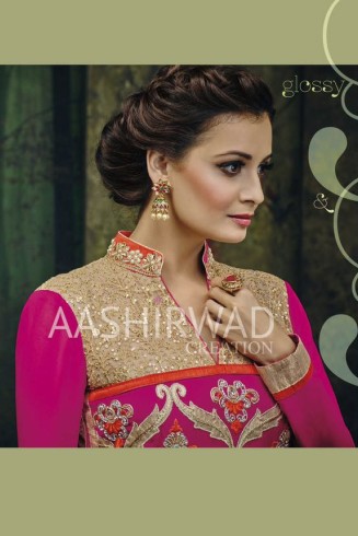 FUCHSIA DIA MIRZA DESIGNER SALWAR KAMEEZ