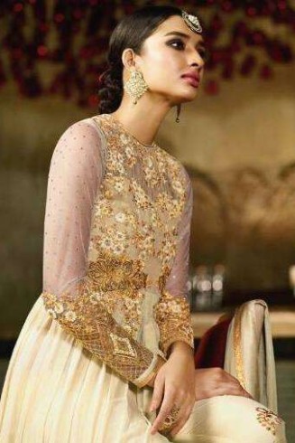 9105 CREAM AAFREEN ADAA VOL 2 DESIGNER PANT STYLE SUIT