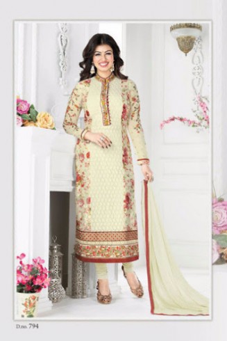 Cream Designer Salwar Kameez Indian Party Suit