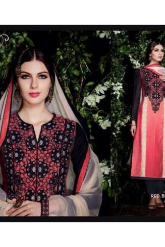 5308 Red, Black And Cream Combination Heer Designer Suit 