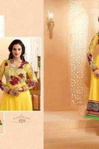 Buttercup Yellow Zisa Designer Party Anarkali Suit 