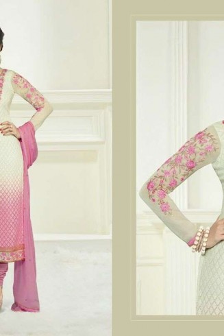 White Pink  KASEESH PRACHI-6 PARTY WEAR SHALWAR KAMEEZ 