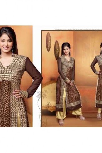 Iced Coffee Brown HASEENA 2 PARTY WEAR SHALWAR KAMEEZ 
