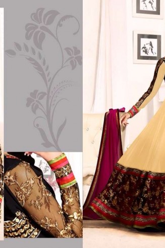 Yellow SATHIYA BY SAINX DESIGNER WEAR ANARKALI
