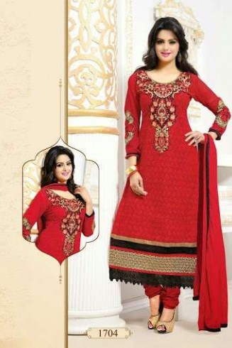 Red Tamanna 2 Georgette Long Length Salwar Kameez