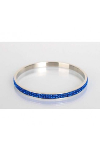 DARK BLUE CRYSTAL SHAMBALLA BANGLE