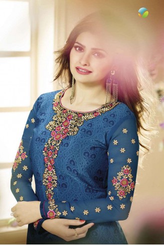 Blue Kaseesh Royal Salwar Kameez Suit