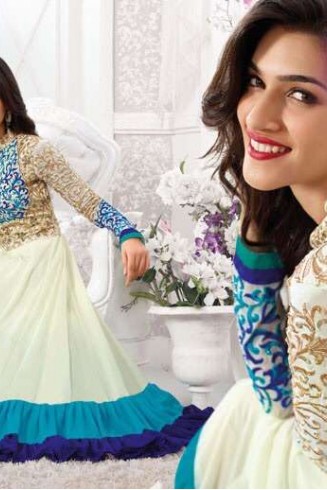 Light Blue And Gold Anakari Dress