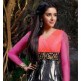 Black & Pink Printed Indian Anarkali Suit