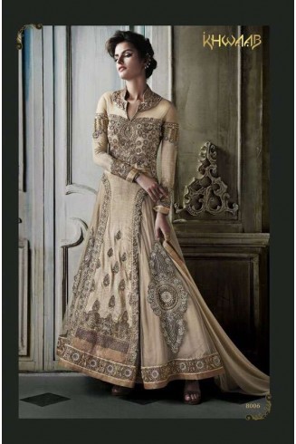 Beige Khwaab Aura wedding Anarkali Gown (KH-8006)