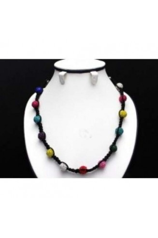BEAUTIFUL RAINBOW MULTI COLOUR REAL NECKLACE/CRYSTAL NECKLACES