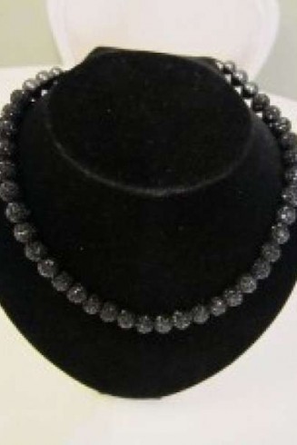 Full New Black Real Crystal Necklace