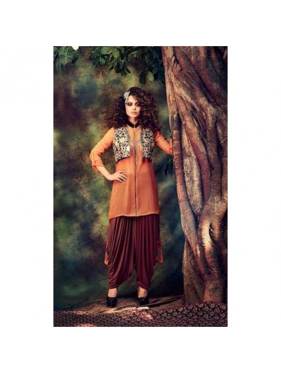 Orange Maroon Designer Patiala Punjabi Suit Orange Maroon Designer Patiala Punjabi Suit