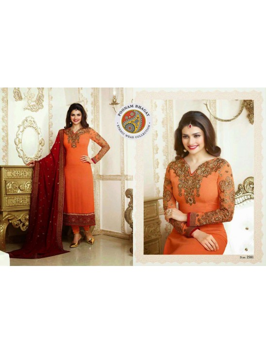 SUIT 2581 Orange KASEESH PRACHI 7 SUIT 2581 Orange KASEESH PRACHI 7