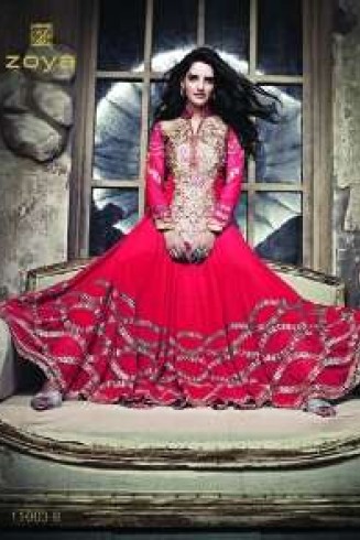 ZCM11003 Pink Zoya Colour Maxi Suit