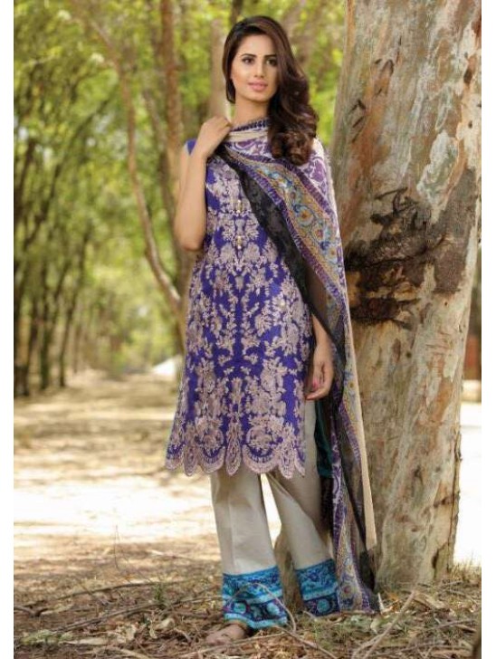 EA-38 BLUE ESHA AISHA LAWN EMBROIDERED SALWAR SUIT EA-38 BLUE ESHA AISHA LAWN EMBROIDERED SALWAR SUIT