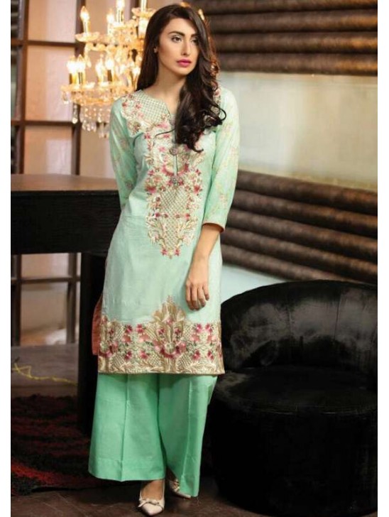 ZEA-43 MINT ESHA AISHA LAWN EMBROIDERED SALWAR SUIT ZEA-43 MINT ESHA AISHA LAWN EMBROIDERED SALWAR SUIT