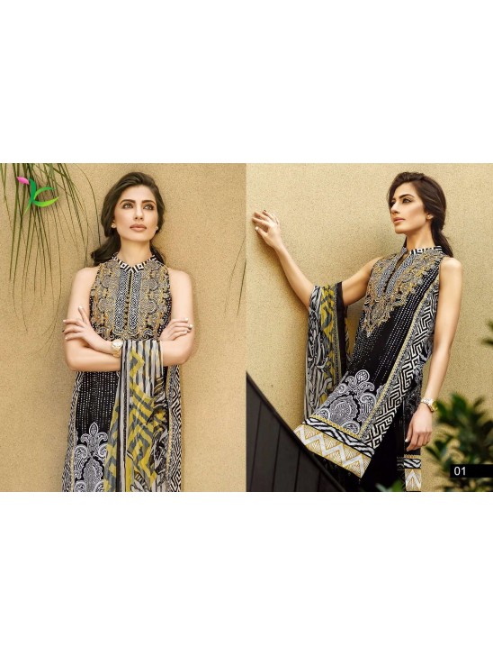 ZKC-01 BLACK KAHEERA CRESCENT LAWN SALWAR KAMEEZ SUIT ZKC-01 BLACK KAHEERA CRESCENT LAWN SALWAR KAMEEZ SUIT