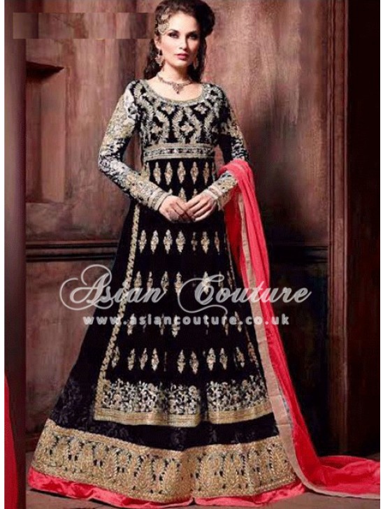 Black Embroidered Lehenga Pakistani Party Wedding Dress Black Embroidered Lehenga Pakistani Party Wedding Dress