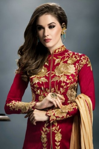 Red Indian Party Salwar Suit Designer Wedding Wear 