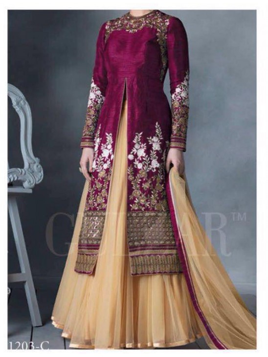 G1203 PURPLE HIRA GULZAR ANARKALI SUIT G1203 PURPLE HIRA GULZAR ANARKALI SUIT