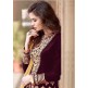 Plum & Gold Anarkali Dress Indian Wedding Suit Plum & Gold Anarkali Dress Indian Wedding Suit