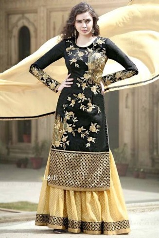 Black & Gold Lehenga Choli Pakistani Designer Wedding Outfit