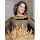 85008 Heenari Beige & Black Embroidered Semi Stitched Suit