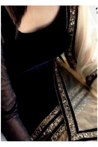 Black Velvet Salwar Kameez Suit