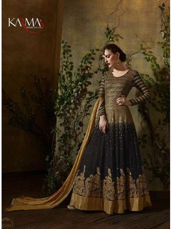 8102 BLACK KARMA TRENDS ANARKALI DRESS 8102 BLACK KARMA TRENDS ANARKALI DRESS