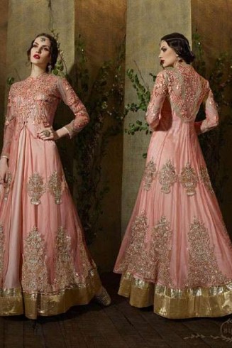 8108 PINK KARMA TRENDS ANARKALI STYLE EID DRESS 2016