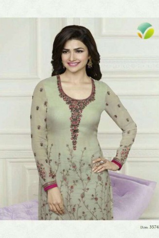K3574 LIGHT GREEN KASEESH PRACHI-16 GEORGETTE SALWAR KAMEEZ