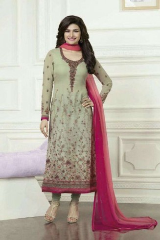 K3574 LIGHT GREEN KASEESH PRACHI-16 GEORGETTE SALWAR KAMEEZ