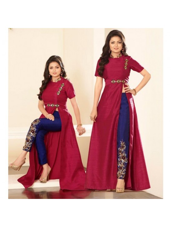 86007 RED AND BLUE NITYA PARTY WEAR DESIGNER SUIT 86007 RED AND BLUE NITYA PARTY WEAR DESIGNER SUIT